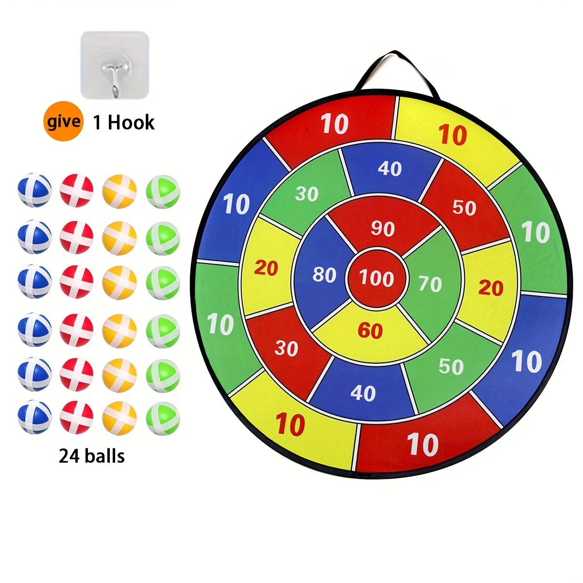 Image of 35.44-inch Toy Set Extra Large Sports Toys, 24 Balls, Suitable For Gatherings And Interaction, Family Games, Party Games, Balance Training, School Multiplayer Games