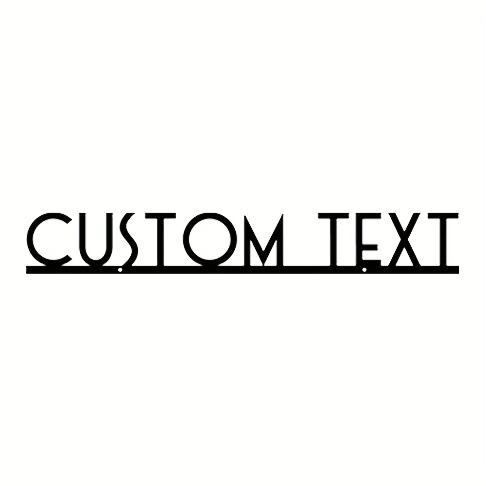 TEMU 1 Custom Metal Wall Sign - Personalized Text, House Name & Address Plaque - Sturdy Iron Construction - Indoor/outdoor Decor - Perfect For Home,