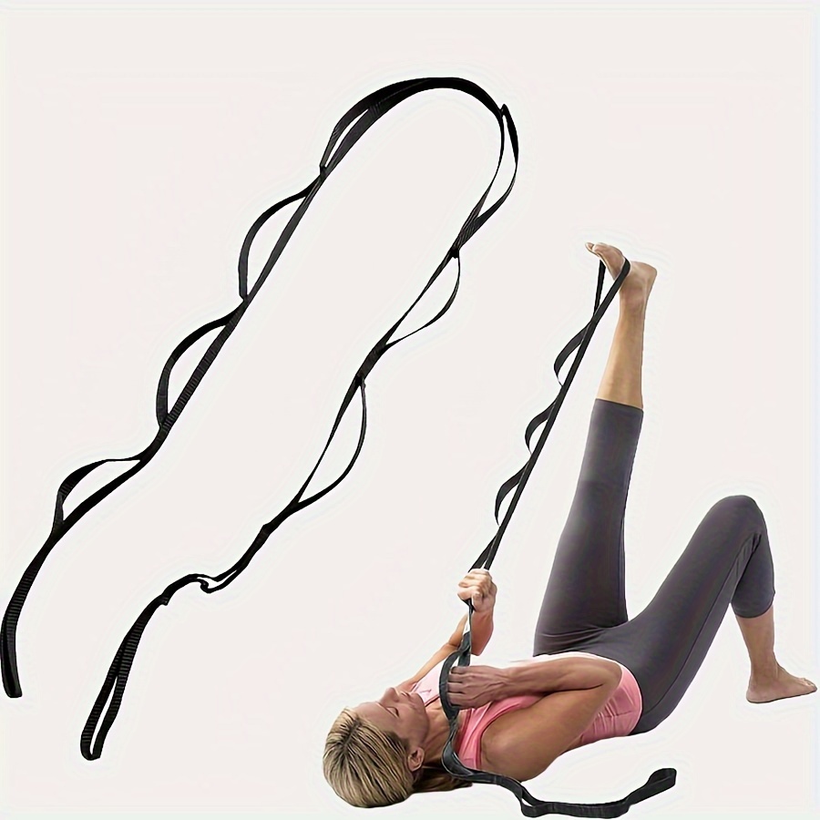 

A Yoga Stretching Strap With A , Foot Stretching Strap, Indoor Yoga Accessory, And A Rope For Stretching The Buttocks