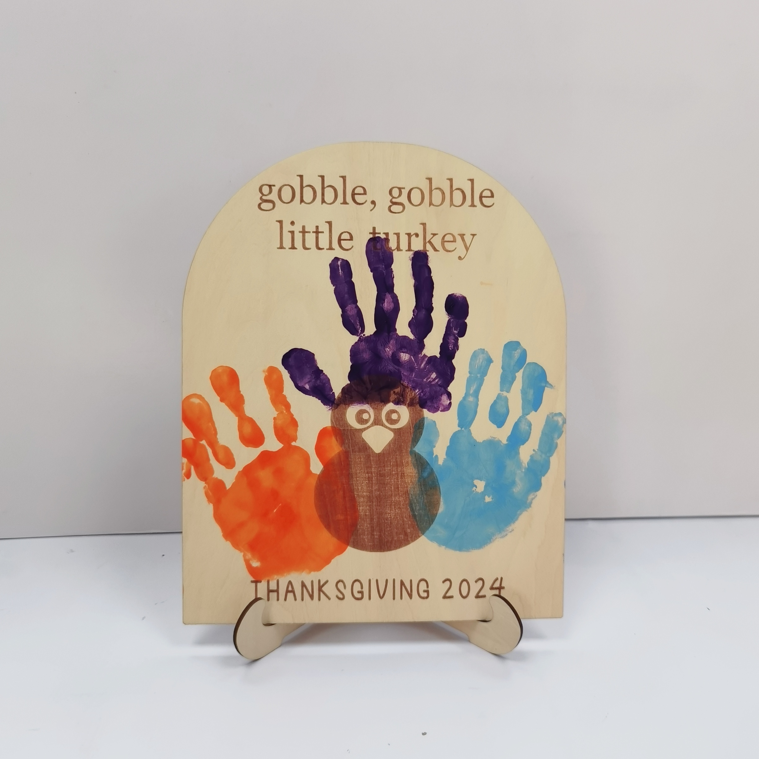 

Diy Wooden Turkey Handprint & Footprint Sign Set - Perfect Thanksgiving Gift, Grateful For 2024