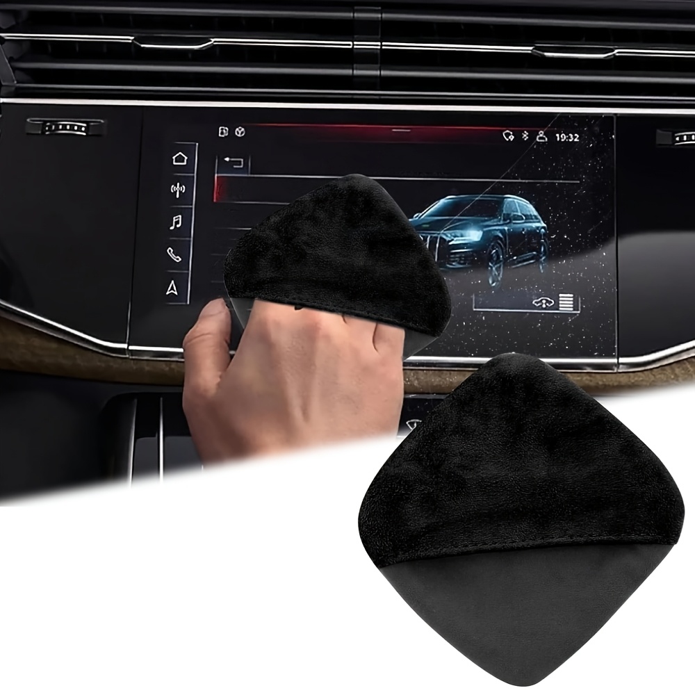 Image of Car Screen Cleaner, 4.1" X 4.1" Microfiber Dashboard Wipes, Square Microfiber Cloth, Car Display Wipes, Vehicle Screen Cleaner Tool Universal For Car Dashboard Car Display Car Interior Tools