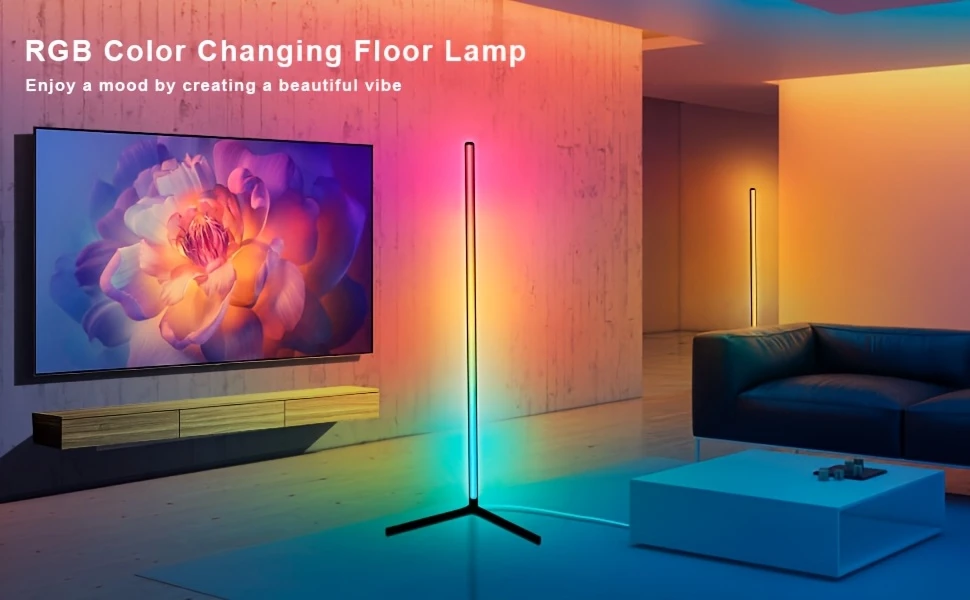 1pc led corner floor lamp minimalist dimmable xmas mood light 57 lamp for living room bedroom home office room perfect christmas gift for halloween christmas new year decor 3000k 6000k warm white light details 3