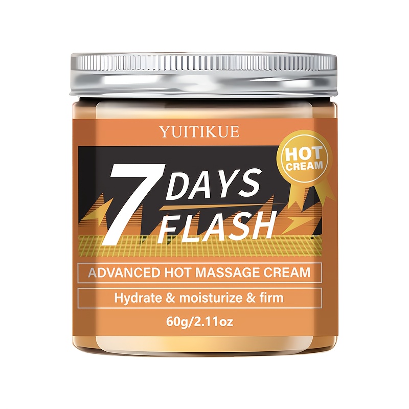 Yutikue 7-day Golden Turmeric Hot Cream - Non-greasy, And Moisturizer, Suitable For , Thighs And Abdomen, Suitable For Types - Free Of Parabens, Glycerin And Vitamin C, Hot Cream