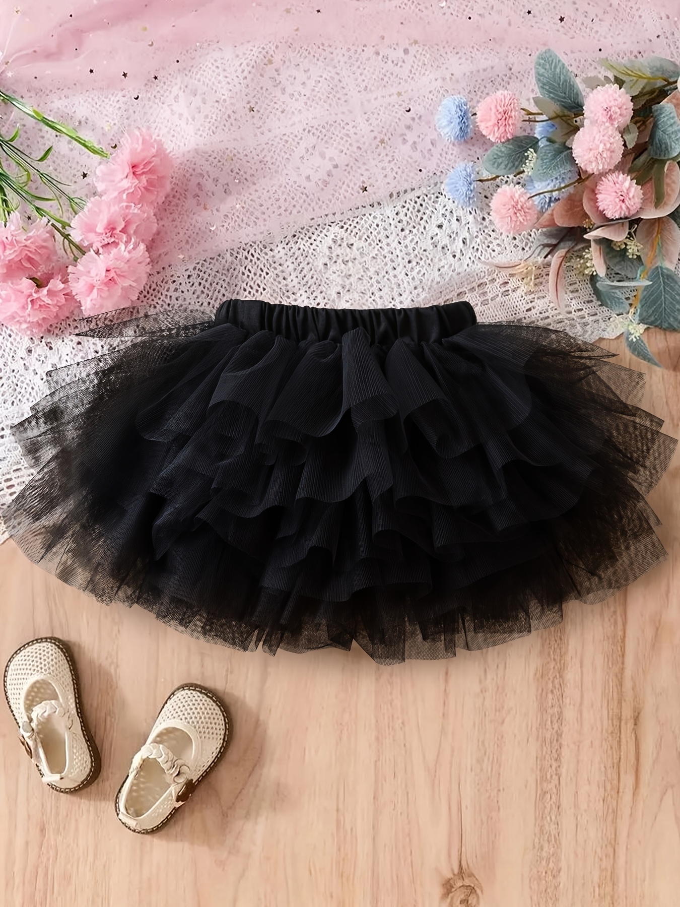 Tutus Black Tulle Skirt South Africa Girls' Elegant Tiered Tulle