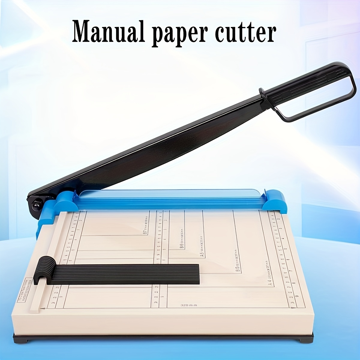 

1pc Manual Paper Cutter A4 Guillotine Trimmer, Pvc Material, Portable Stack Cutter For Office, Graphic Shops & Crafting, Uncharged Operation, No Electronic Components