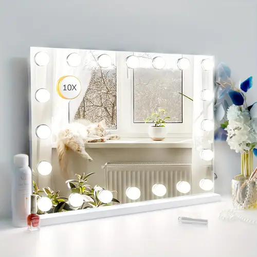 extra large vanity with lights 23 x 18 inch large makeup with 20 dimmable bulbs lighted vanity with 3 color and touch control