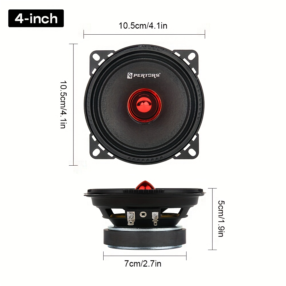 1 Pair MAX.400W 4-inch Car Midrange Speakers • Aluminium Bullet... product image 7