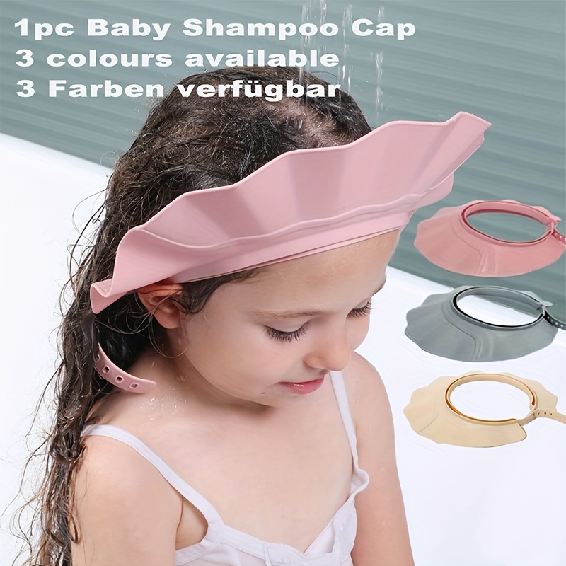 

Baby Shower Cap Adjustable Hair Wash Cap Eye Protection Head Water Cover Child Care Hair Wash Bath Supplies Bathroom Toys, Thanksgiving Day And Christmas Gift