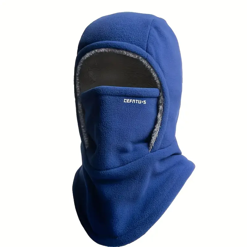 1pc winter windproof balaclava hat for men neck warmer with ear protection thickened polyester fiber outdoor headwear for cycling running skiing washable ideal for holiday gift Product details 6