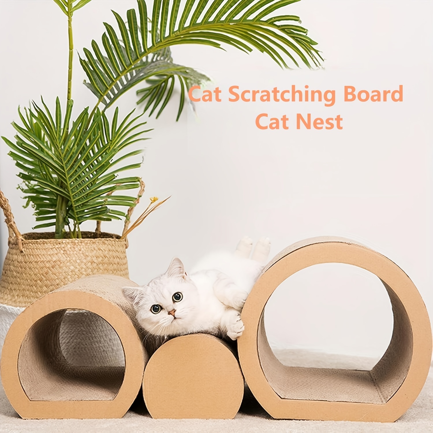 

Cat Scratcher Pads Set 3 In 1 Cat Tunnel & Scratching Mat Combo Play Set- Interactive Play Tunnel For Cats With Built-in Lounging Toys For Cats Cat Scratching Bucket Grinding Claw