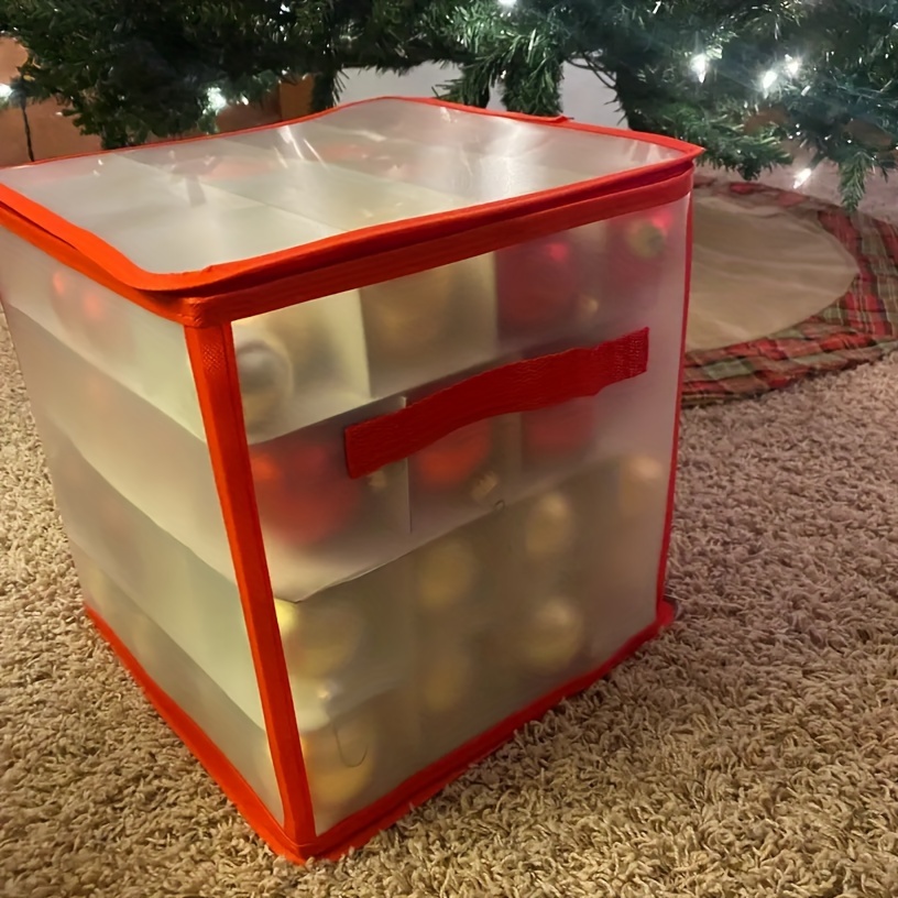 Christmas Ornament Storage Box 4 tier Holds Up To - Temu