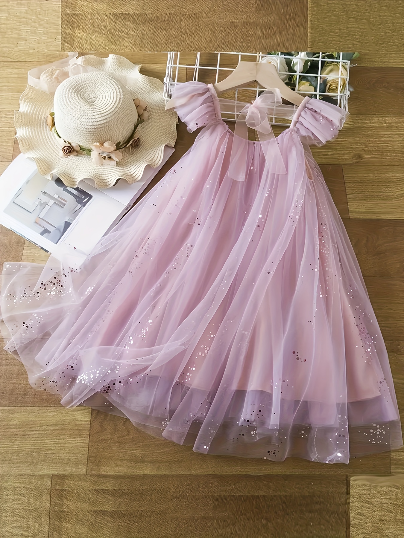 *' Summer Fashion Breathable Mesh Flowy Fluffy Princess Dress in *