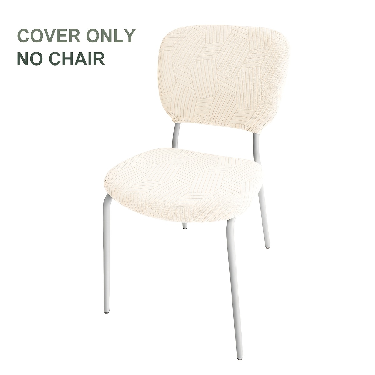 TEMU 2 piezas de silla dividida de forro polar polar jacquard geométrico 3D VIHALS de silla de dos piezas