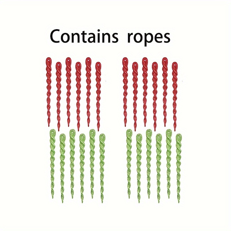 Image of 24pcs Twisted Icicle Ornament Christmas Tree Decoration Glitter Spiral Strip Hangings For Christmas Holiday Party Wedding Additions, 5.1 Inch (red And Green)