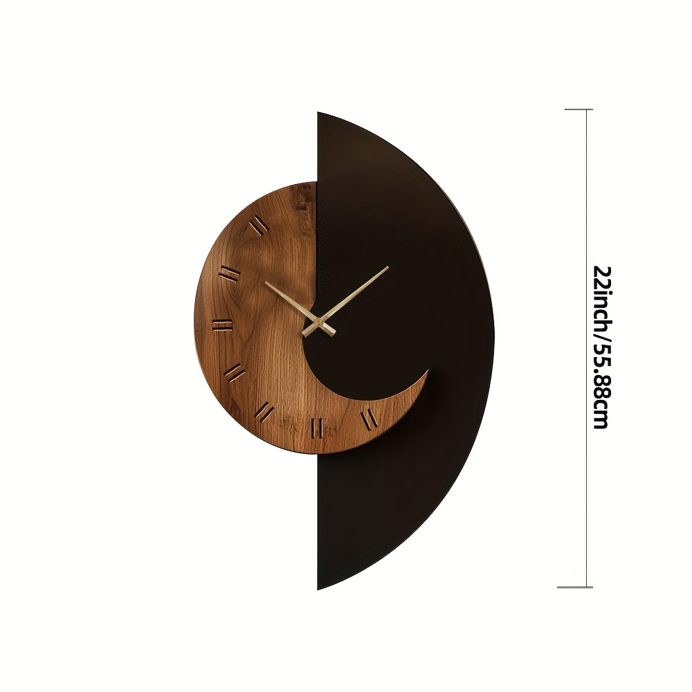 Artistic Silent Wall Clock in Decorative Wood