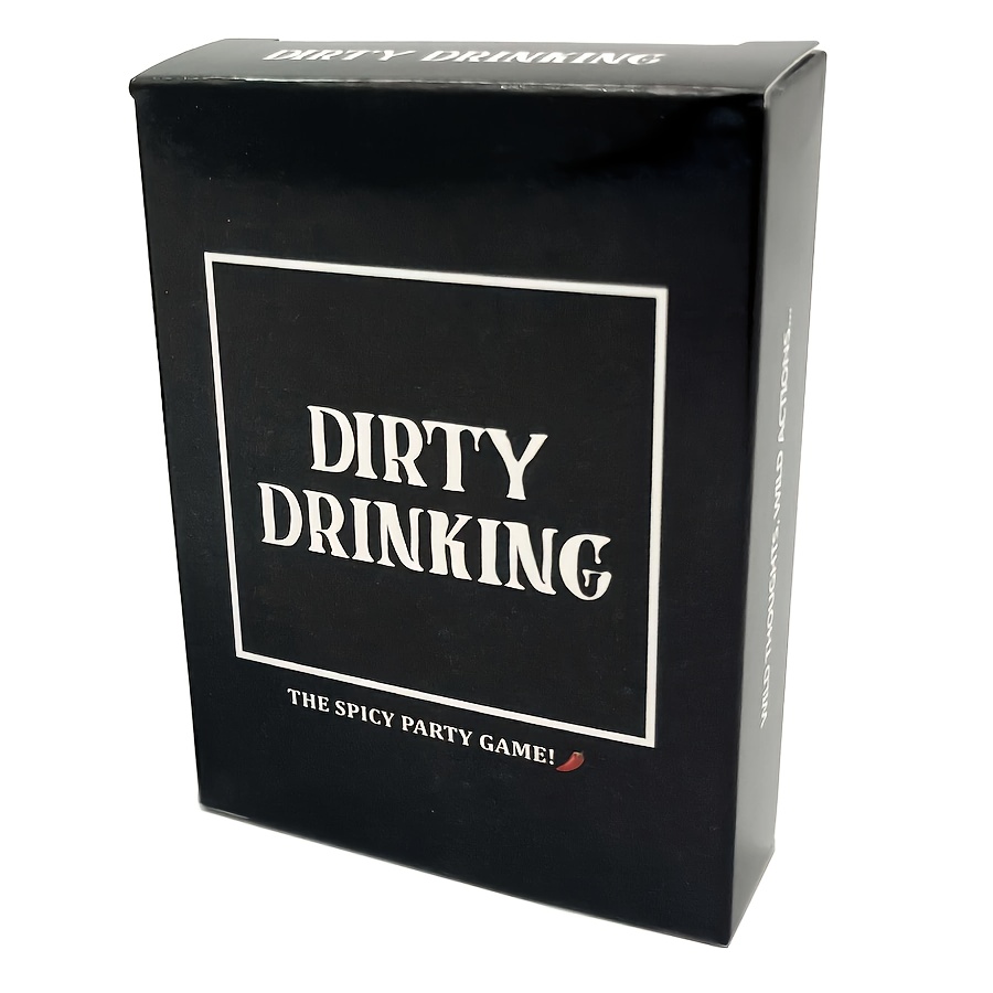 dirty drinking kartenspiel - unverzichtbares partyspiel für erwachsene mit witzigen partyherausforderungen, lustige dirty drink-herausforderungen zum 21. geburtstagsgeschenk, familienabende & feiertagspartyspiele, trinkspiele für großartige leute, mutiges grafikdesign, hochwertiger spielkarton 0