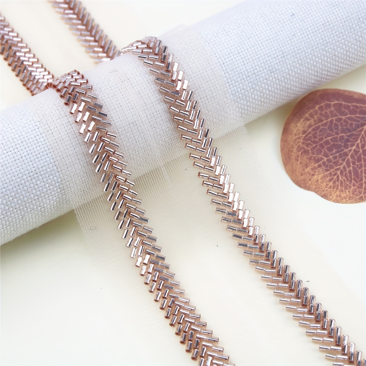 Mesh Sequin Bead Embroidery Heavy-Duty Lace for DIY Accessories