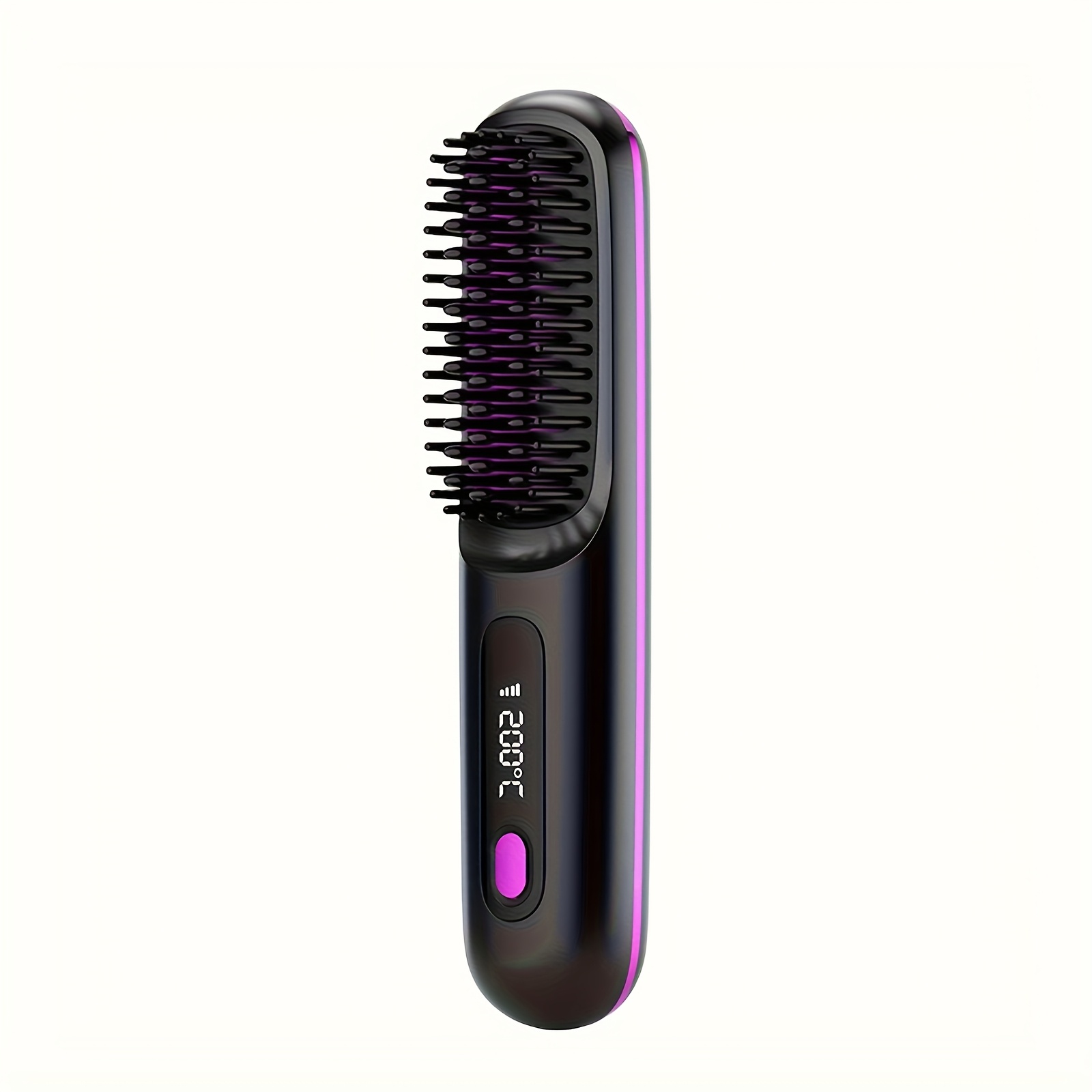 TEMU Portable Cordless Hair Straightener  Usb Rechargeable 3 Temperature Controls Longlasting Shine Led Display Lightweight Great For Travel