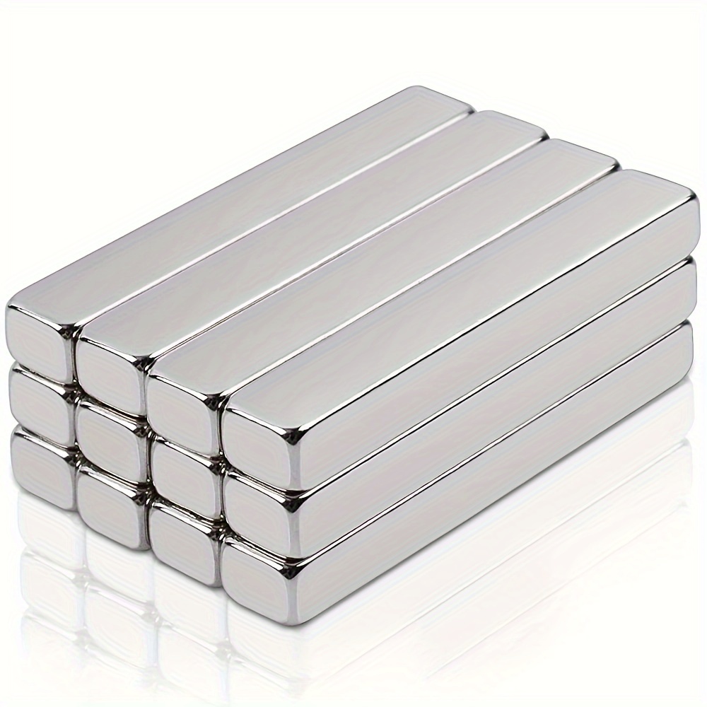 

12pcs Neodymium Magnets Sturdy Metal Neodymium Small Cube Magnets For Kitchen, Garage Organization And Office Tool Storage, 25x4x3mm