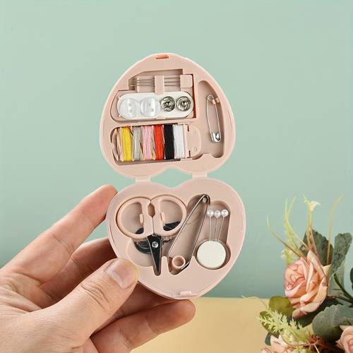 multifunctional mini travel sewing kit hand sewing set with scissors clips threader pins needles buttons sewing thread
