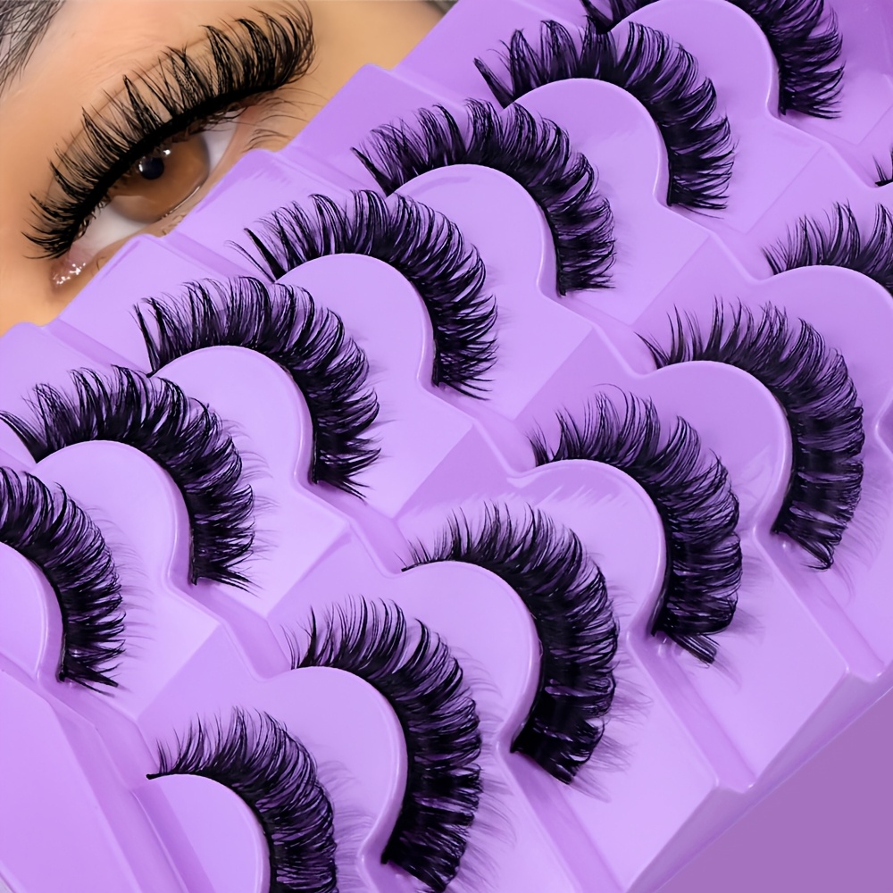 7 Pairs Of Reusable False Eyelashes, Soft And Comfortable, Style For Makeup Look, Handmade, Suitable For Beginners, Comfortable And Versatile, Ideal For Daily Wear