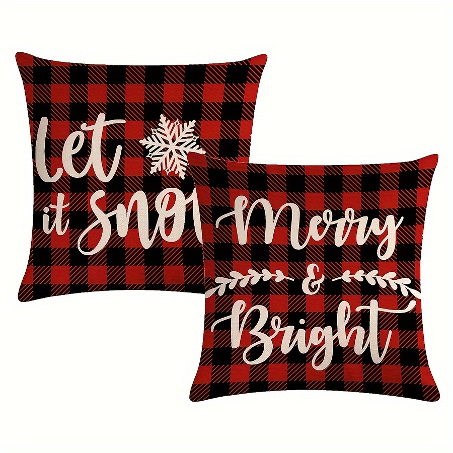 

2pcs Set Christmas Pillowcases - , Zip Closure, Machine Washable - Sofa & Patio Decor, Multiple Sizes (16x16, 18x18, 20x20 Inches), Christmas Decor