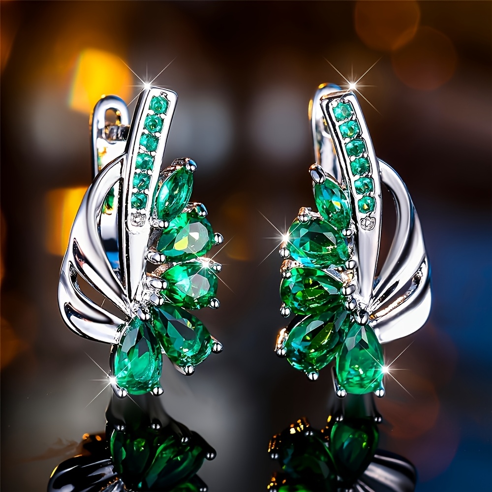 Women's Luxurious Elegant Drop Earrings with Synthetic Zirconia