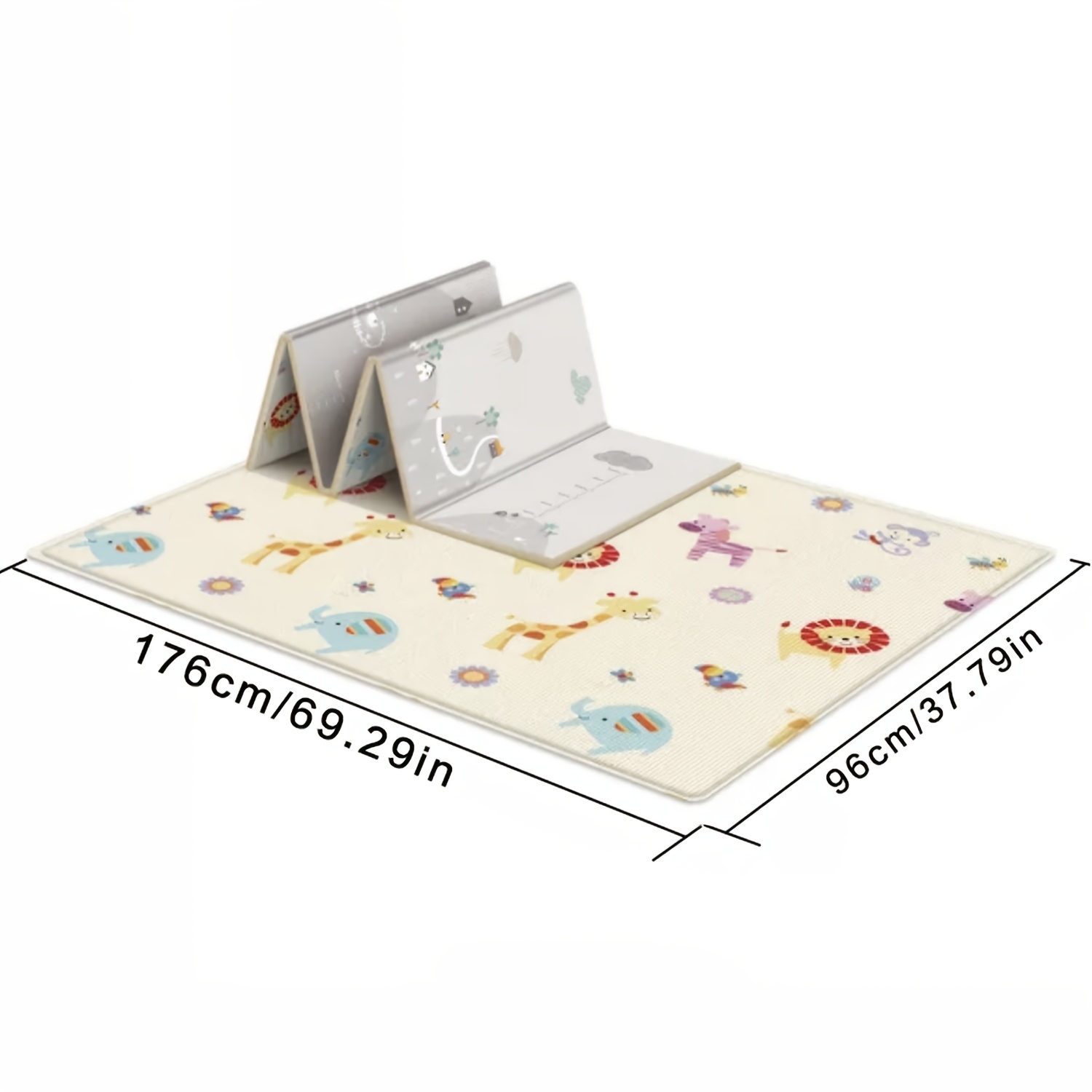 Children's Foldable Crawling Play Mat, 1cm Thickness