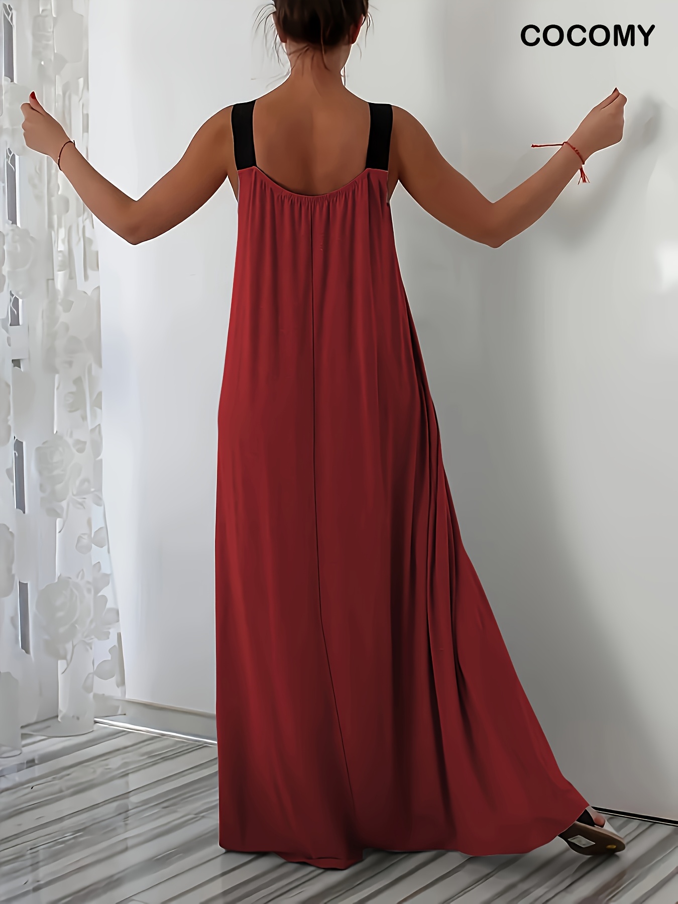 Casual Dress For Red Dress Size Plus Size Sleeveless Red Maxi