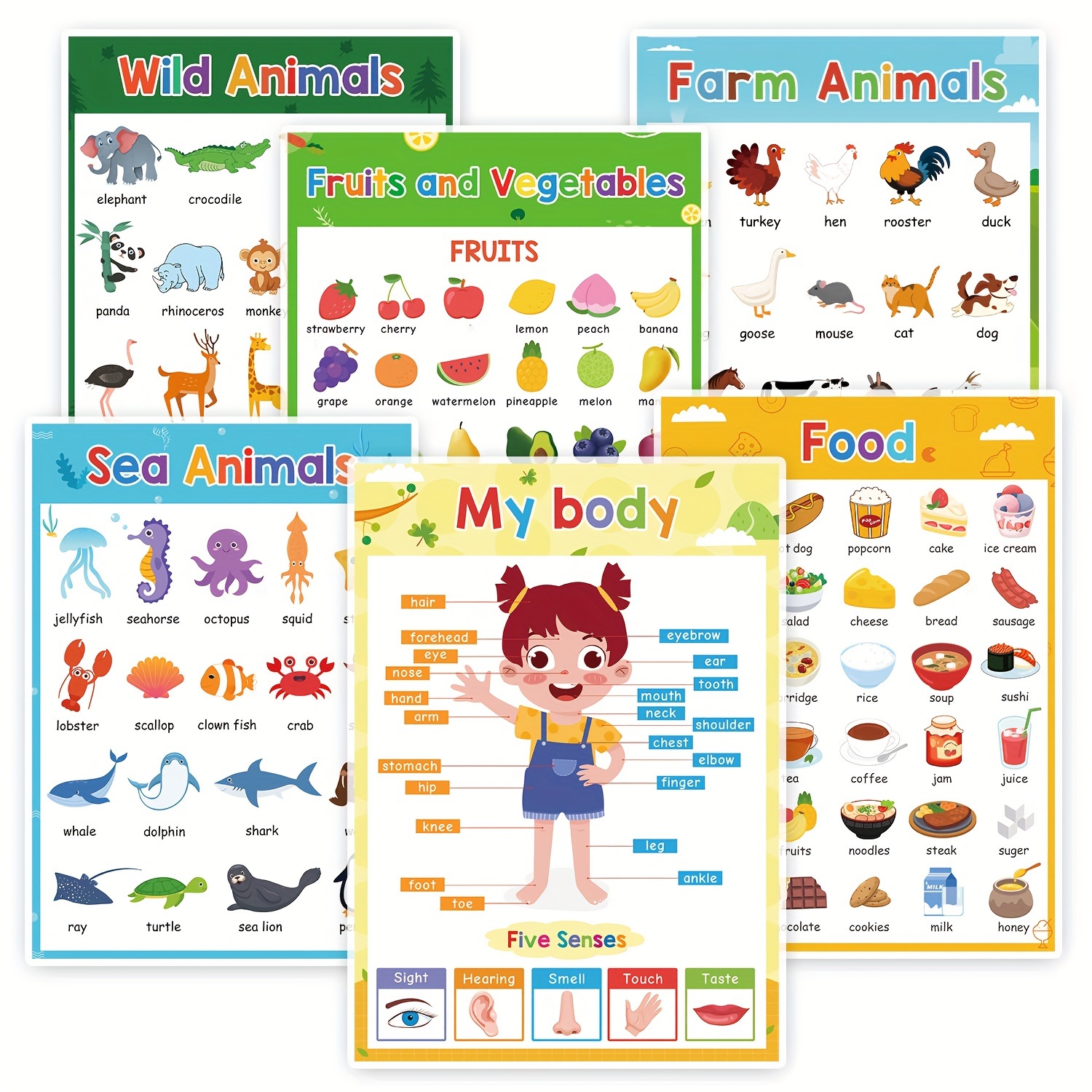 Cuchillo de dibujos animados para la educación de los niños hojas de  trabajo educativas para aprender inglés