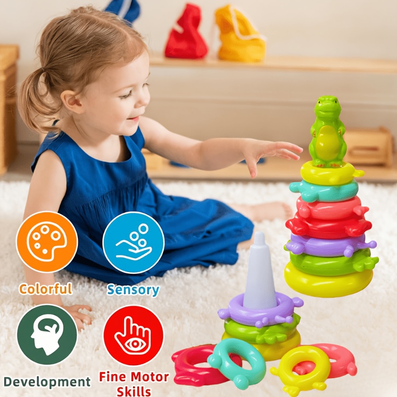 9pcs Dinosaur Rainbow Patchwork Educational Toys