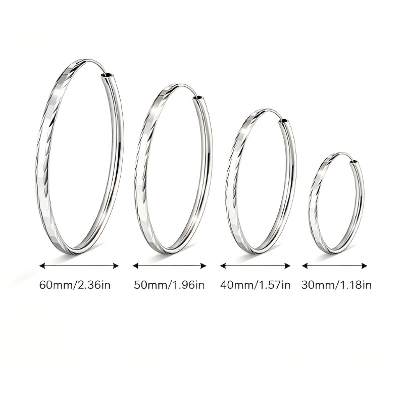 Women's Classic High-End Hoop Earrings, Bright Luster