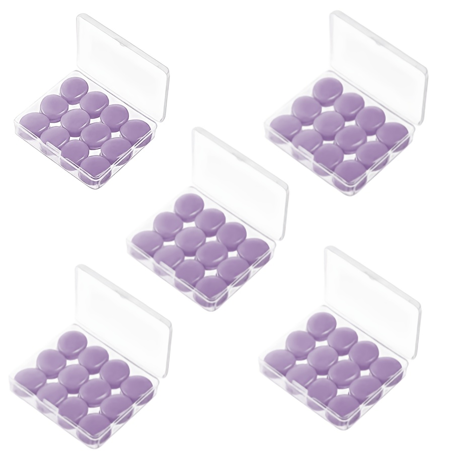 TEMU 60 pezzi (5 scatole) Tappi per le orecchie riutilizzabili in plastica tipo fango per dormire - Adatti per , , e volo. Tappi per le orecchie per