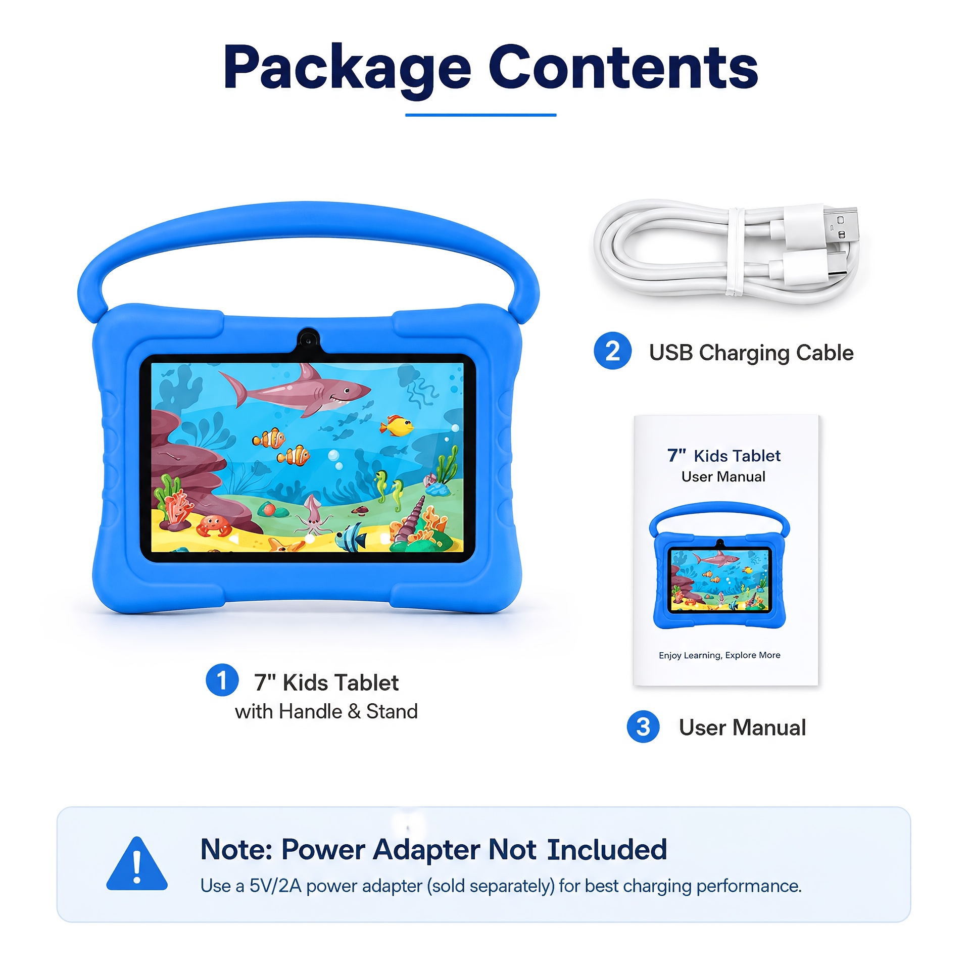 TEMU Atmpc 14 Kids Tablet 7", -core Tablet With Shockproof Case & Eye Care Screen, Wifi Gms Certified
