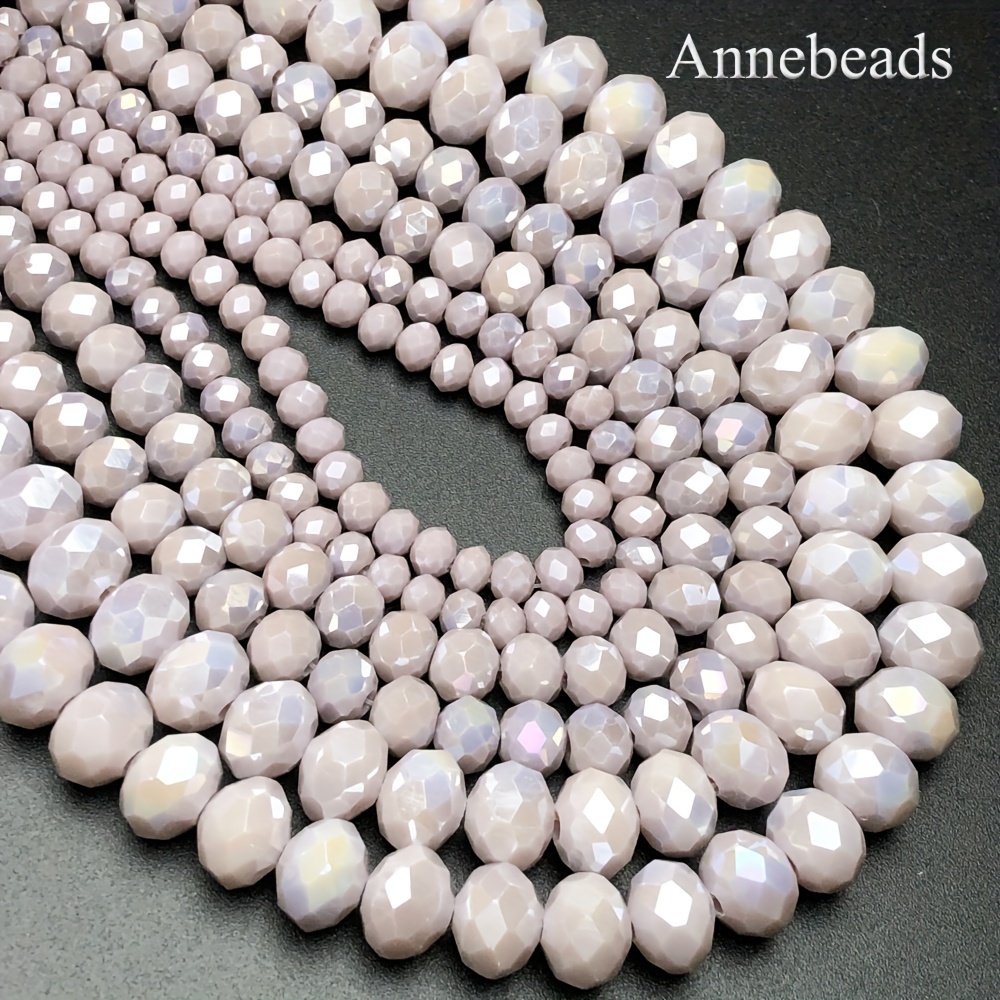 

Annebeads - Ab Lavender Purple , 4/6/8mm - For Diy Bracelets & Jewelry Making Accessories