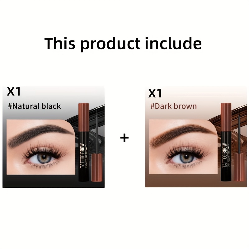 TEMU Long Waterproof Semi Permanent Eyebrow Gel - Sweat Proof, Tear Proof, Film