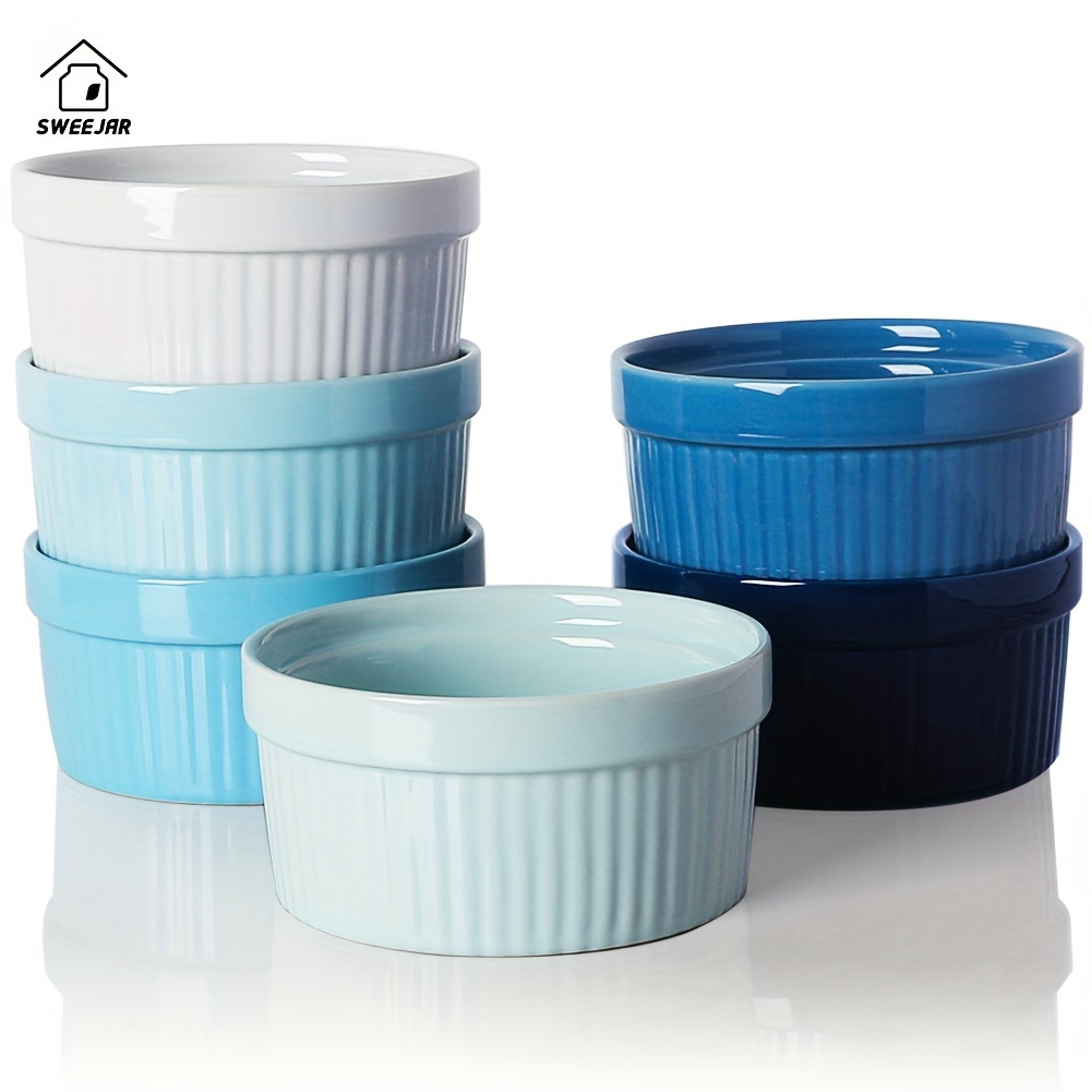 

Sweejar Ceramics Dishes, Ramekins, 8 Oz For Baking, Pudding, , - Set Of 6