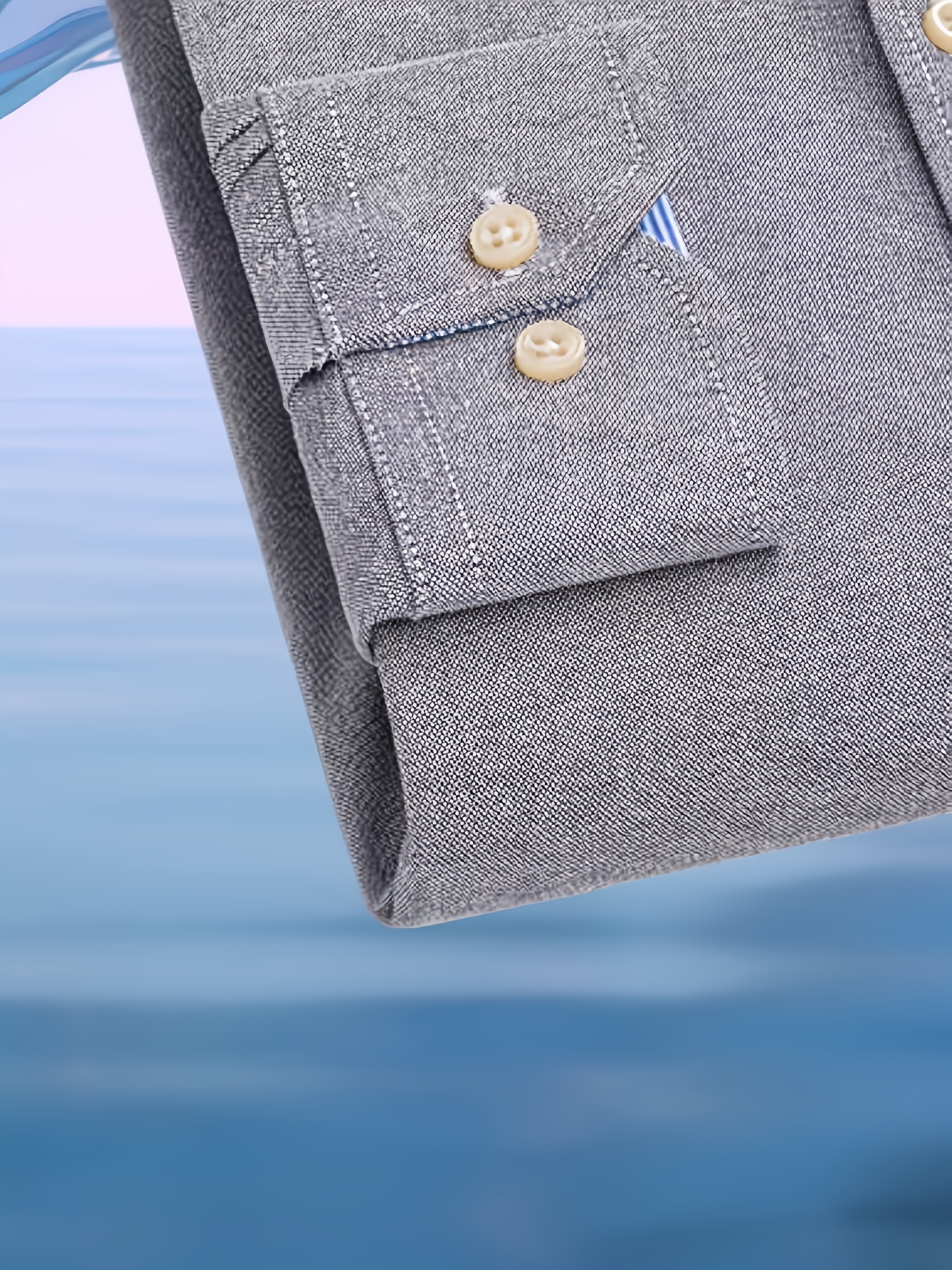 قميص رجالي عصري كاجوال بأكمام طويلة من قماش أكسفورد | مطرز، بأزرار، مناسب للعطلات وعصرية، متوفر بألوان متعددة