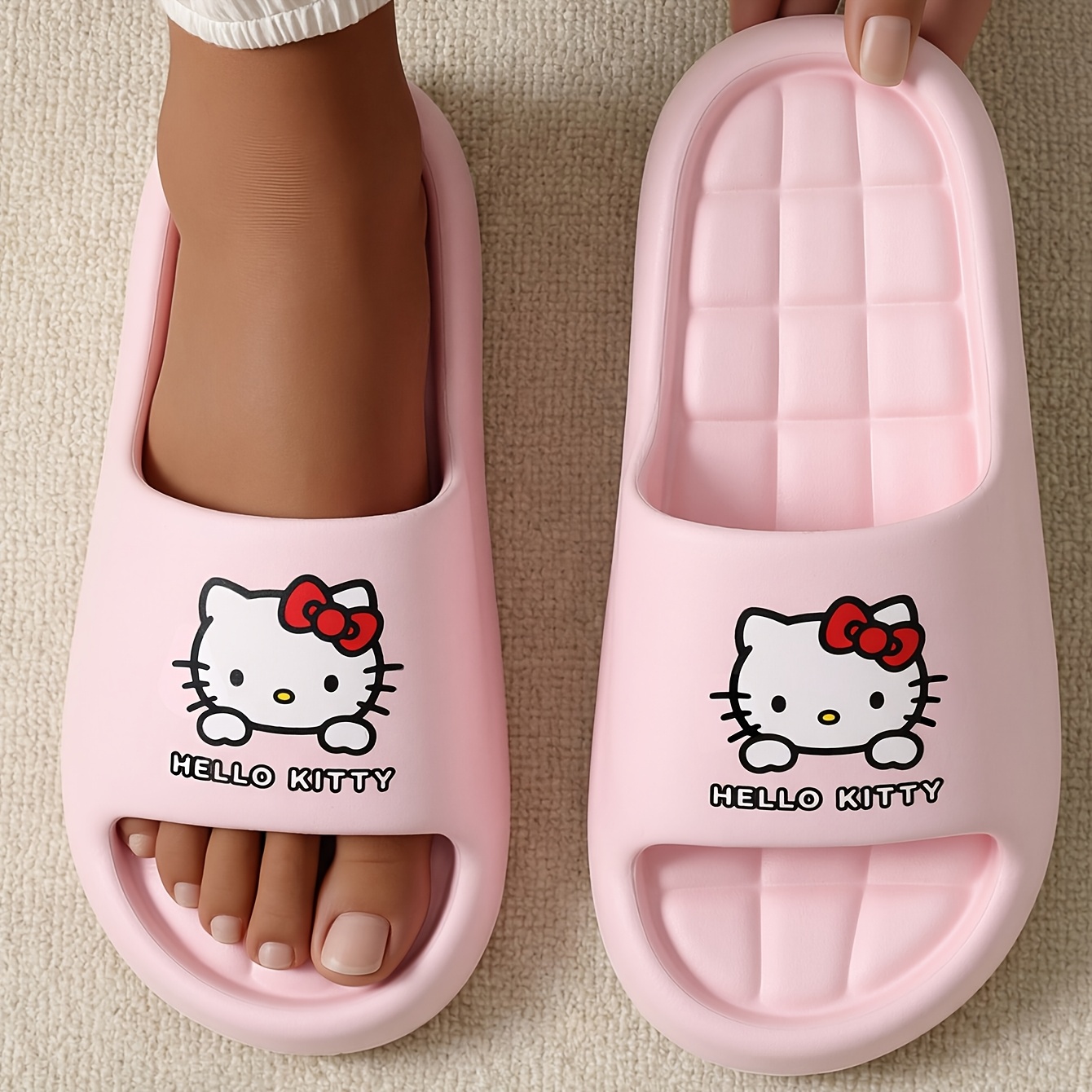   womens cute cartoon cat paw pattern slippers fashionable high quality   shoes comfortable durable   slippers round toe design for indoor outdoor use   slippers eva non slip material with cushioned