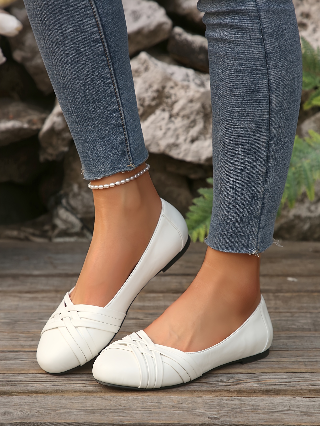 Women'* Ballet Flats Slip On Round Toe Flat Shoes with Cross Strap Detail  Soft Sole Comfortable Lightweight Casual Dress Flats for Office Work  Business * Wear * Wedding Spring Summer, Women Shoes