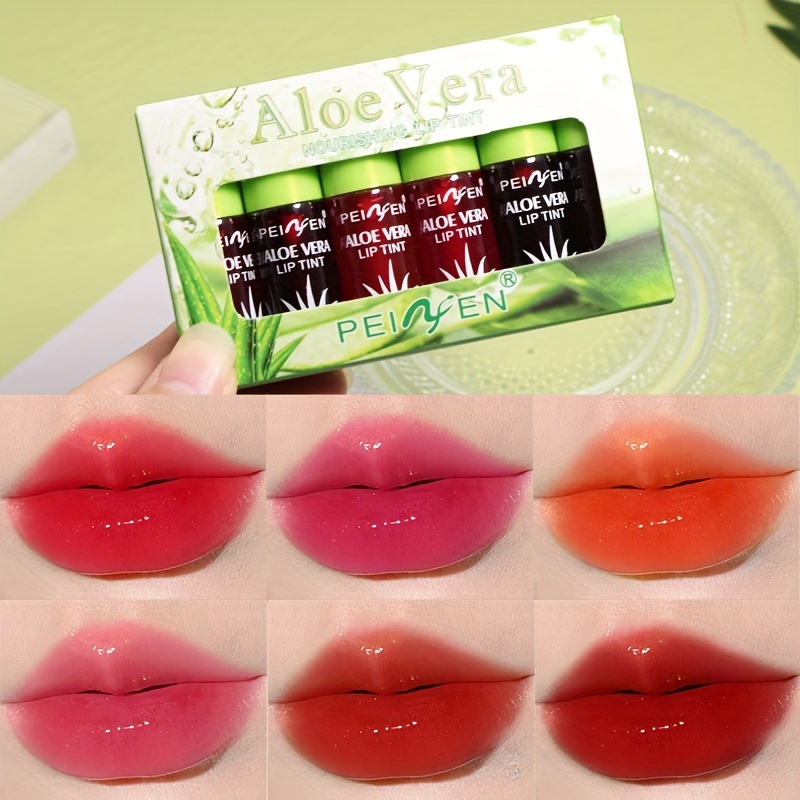 

Aloe Vera Lip Tint, Long-lasting Moisturizing Colored Lip Gloss, Portable Soothing Lip Care Cosmetics, Non-irritating Hydration For Chapped Lips, Ideal Gift For Girlfriend