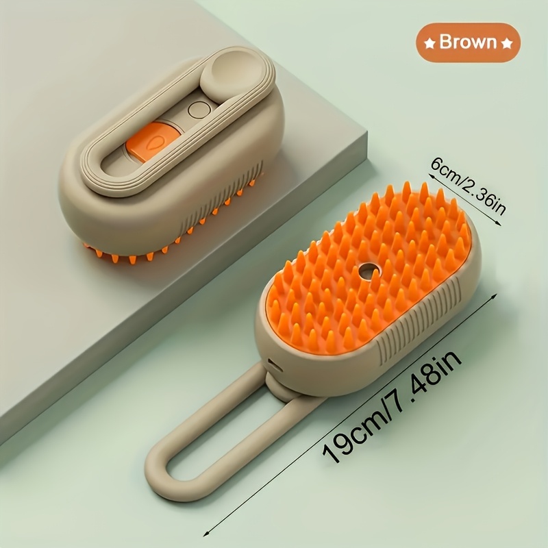 Cat Steam Brush, 3 In1 Cat Steamy Brush, Self Cleaning Spray Comb For Cats Massage Shedding, Rechargeable Steaming Cat Grooming Brush For Removing And Loose Hair