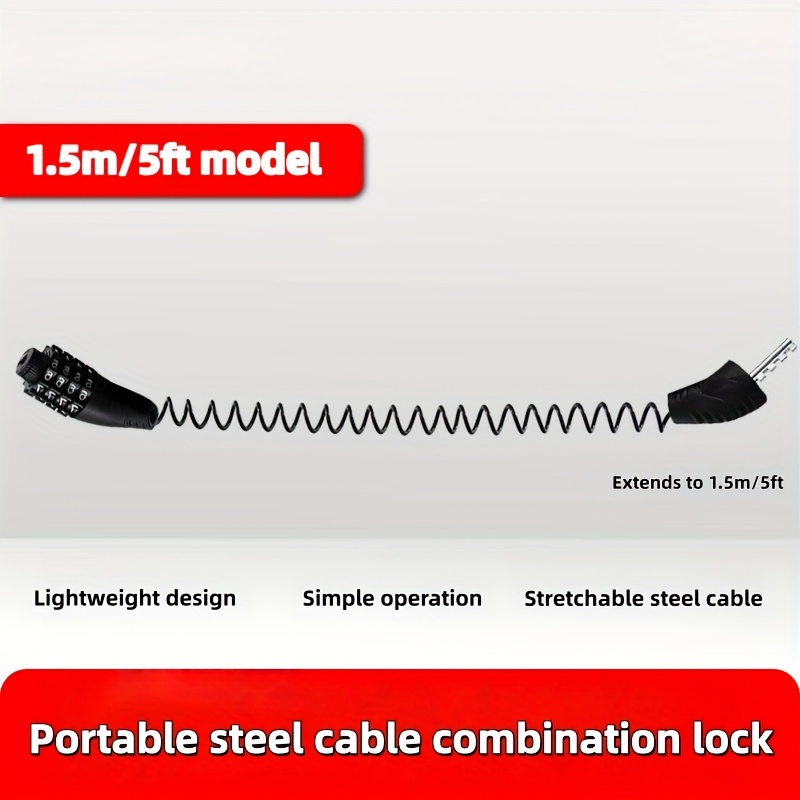 Image of Heavy Duty Portable Anti-theft Lock For Bicycle/electric Bike/motorcycle/scooter Heavy Duty Mini Chain Lock With Key Lock, Compact For Bicycle Chain Lock For Helmet For Bicycle Lock