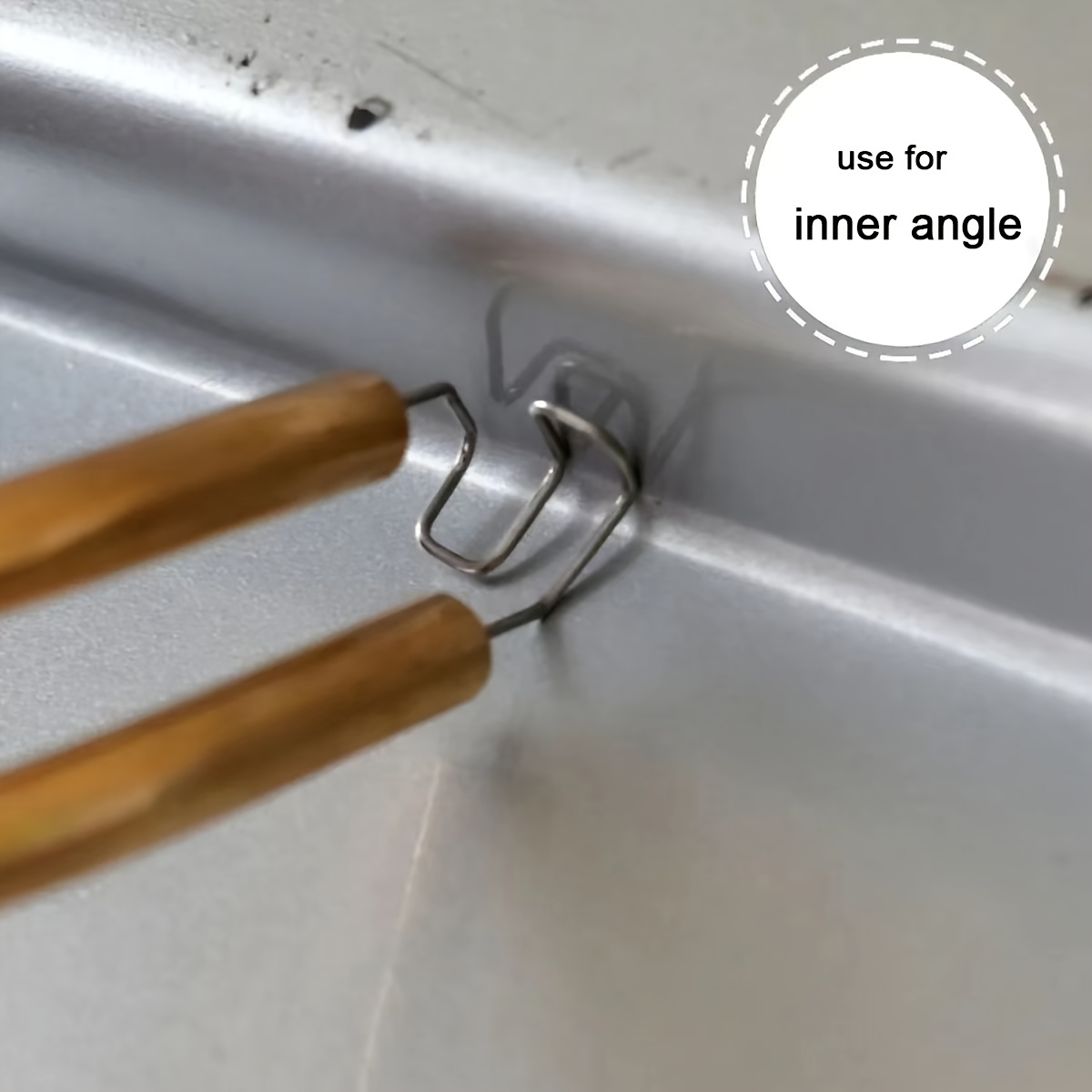TEMU Pack 200pcs 0.8mm Hot Use For Interior Inner Angle And Exterior External Angle For Hot Stapler Plastic Repair Car Bumper Bodywork Welding &