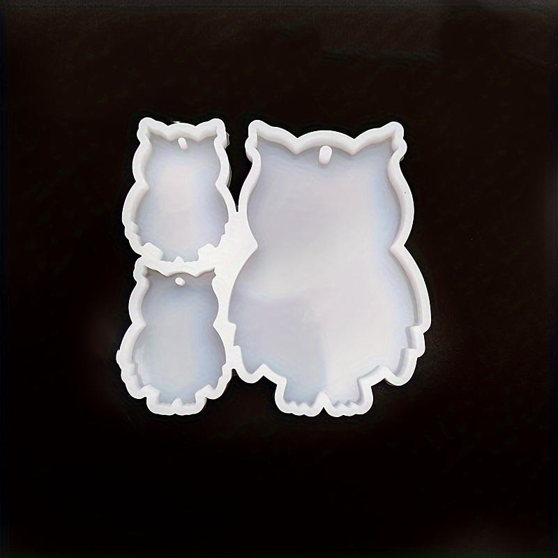 Image of Diy Owl Family Silicone Mold Kit - 3-in-1 Epoxy Resin Casting Molds For Pendants And Decorations, Pendant, Silicone Mold