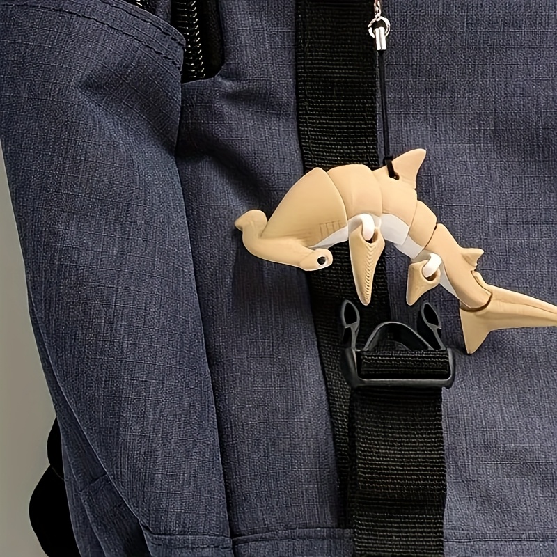 

Metal Shark Keychain With Clip - , Easy To On Bags & Backpacks, Ideal For Keys & Accessories