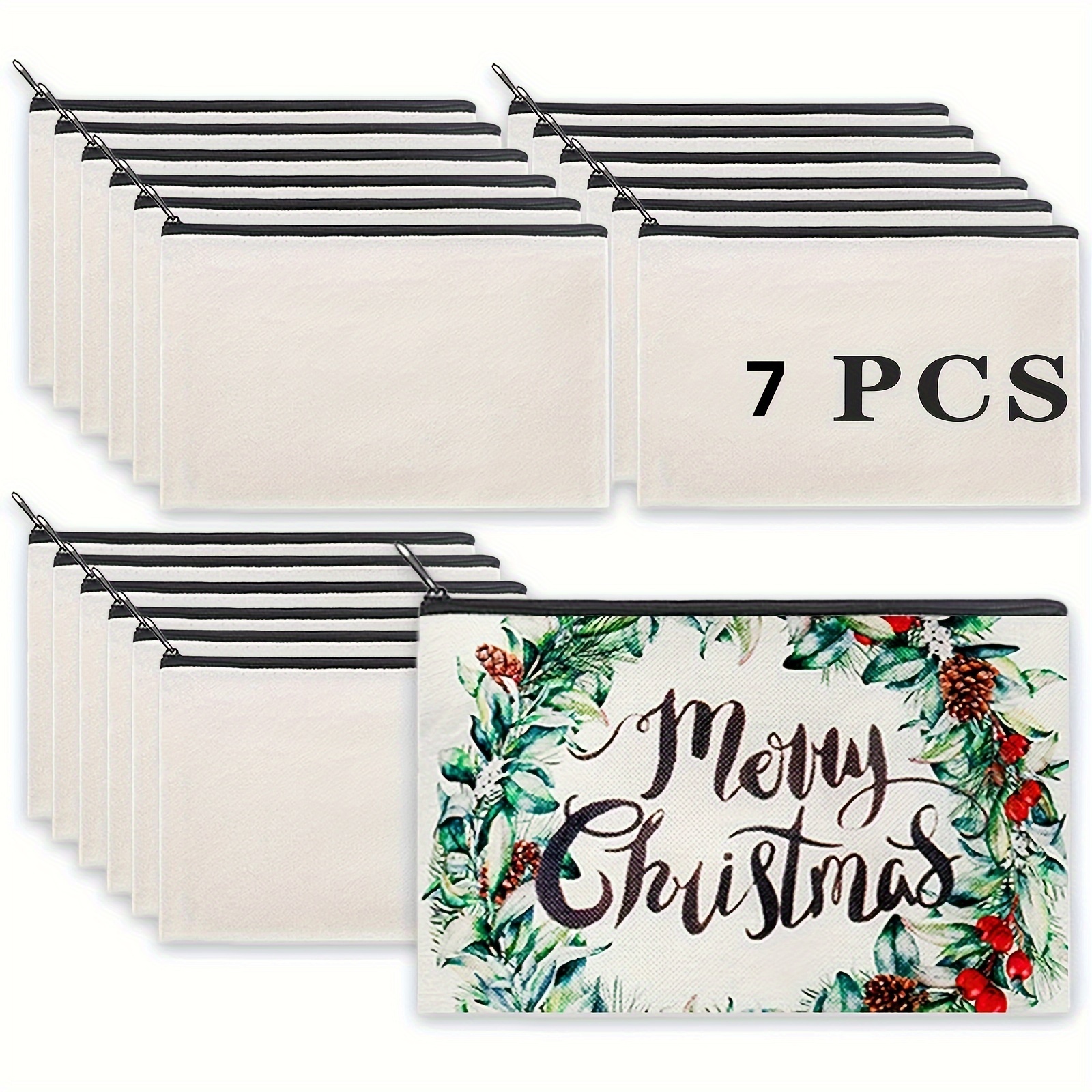 diy sublimation cosmetic bag transparent window durable Temu