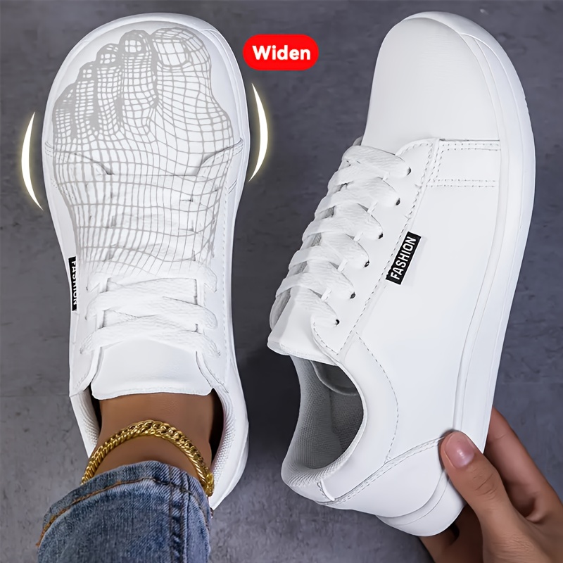 womens wide width sneakers lace low top shoes cushioned Temu Italy