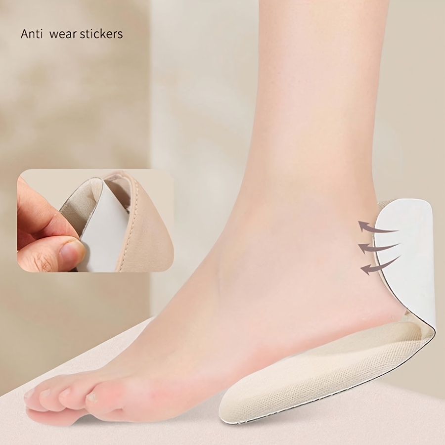 Polyester High Heel Cushions and Cups - 1 Pair Soft Heel Grips Pads for Shoes Too Big, Anti-Slip Shoe Inserts for Women
