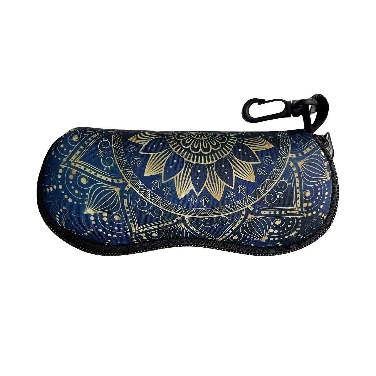 E-shop Brillenetui mit goldenem Mandala-Druck, ultraleichtes, tragbares, weiches Neopren-Brillenbeutel mit Reißverschluss, tragbarer